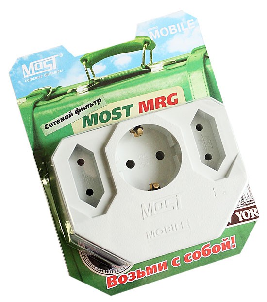Сетевой фильтр Most MRG (3 розетки) белый (коробка)