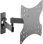 Кронштейн для телевизора Ultramounts UM877 черный 23"-42" макс.20кг настенный поворотно-выдвижной и наклонный