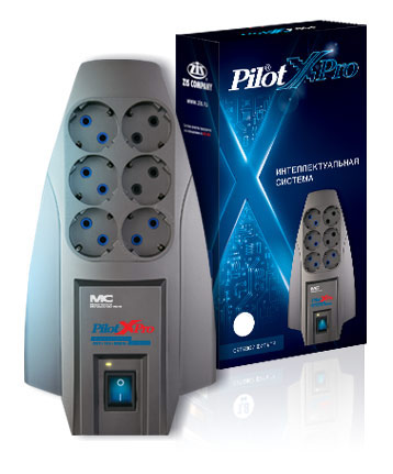 Сетевой фильтр Pilot X-Pro 7м (6 розеток) серый (коробка)