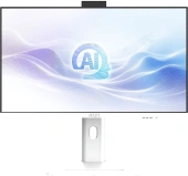 Моноблок MSI Modern AM273QP AI 1UM-097XRU 27" WQHD Core Ultra 5 125H (1.2) 16Gb SSD512Gb Arc graphics CR без ОС 2.5xGbitEth WiFi BT 150W клавиатура мышь Cam белый 2560x1440
