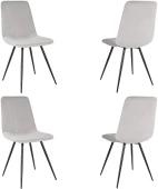 Стул для дома Бюрократ CH-K6_4 комплект 4шт св.серый Holland 09 металл черный на ножках (CH-K6_1/HL09_4)