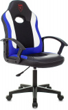 Кресло игровое Zombie 11LT черный/синий эко.кожа/ткань крестов. пластик черный