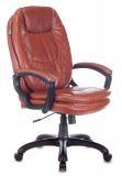 Кресло руководителя Бюрократ CH-868N коричневый Boroko-37 эко.кожа крестов. пластик