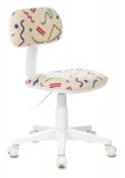 Кресло детское Бюрократ CH-W201NX песочный Sticks 02 крестов. пластик пластик белый