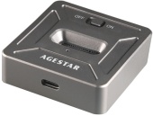 Док-станция SSD AgeStar 31CBNV1C NVMe алюминий серый M2 2280 M-key