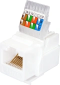 Модуль Suprlan 10-0312-1 информ. Keystone RJ45 1 кат.5E UTP бел.