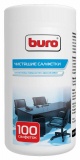 Салфетки Buro BU-Tsurl для пластиковых поверхностей и офисной мебели туба 100шт влажных