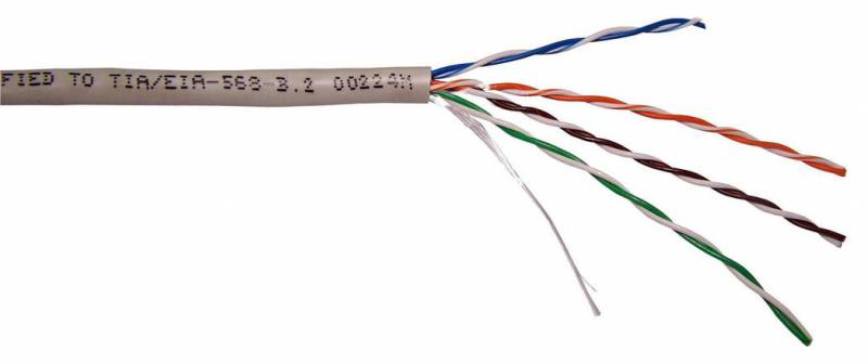 Кабель информационный Lanmaster TWT-5EUTP-LSZH кат.5E UTP 4 пары 24AWG LSZH внутренний 305м белый