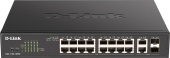 Коммутатор D-Link DGS-1100-18PV2/A (L2) 16x1Гбит/с 2xКомбо(1000BASE-T/SFP) 2SFP 130W настраиваемый