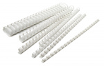 Пружины для переплета пластиковые Silwerhof d=25мм 181-210лист A4 белый (50шт)
