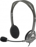 Наушники с микрофоном Logitech Stereo H110 серебристый 1.8м накладные оголовье (981-000271)
