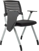 Стул Бюрократ X-Click-PP черный со столиком на ножках металл серый