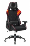 Кресло игровое Zombie VIKING 4 AERO черный/красный ткань/эко.кожа с подголов. крестов. пластик