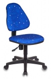 Кресло детское Бюрократ KD-4 синий космос крестов. пластик