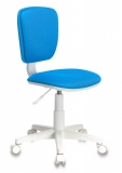 Кресло детское Бюрократ CH-W204NX голубой TW-55 крестов. пластик пластик белый