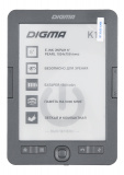 Электронная книга Digma K1 6" E-ink HD Pearl 758x1024 600MHz 128Mb/4Gb/SD/microSDHC темно-серый