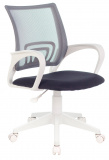 Кресло Бюрократ CH-W695NLT темно-серый TW-04 TW-12 сетка/ткань крестов. пластик пластик белый