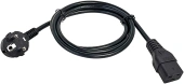 Шнур питания ITK PC-C19D-2M C19-Schuko проводник.:3x1.5мм2 2м 230В 16А черный