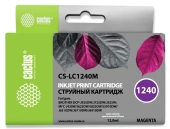 Картридж струйный Cactus CS-LC1240M пурпурный (12мл) для Brother MFC-J6510/6910DW с чипом