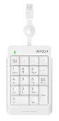 Числовой блок A4Tech FK13 белый USB slim для ноутбука (FK13 USB ( WHITE )) кабель 0.7м