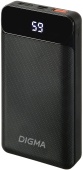Мобильный аккумулятор Digma DG-20000-PL 20000mAh QC3.0/PD3.0 18W 3A 2xUSB-A/USB-C черный (DG-20000-PL-BK)