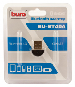 Адаптер USB Buro BU-BT40A BT4.0+EDR class 1.5 20м черный