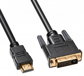 Кабель Buro HDMI (m) DVI-D (m) 1.8м (HDMI-19M-DVI-D-1.8M) феррит.кольца черный