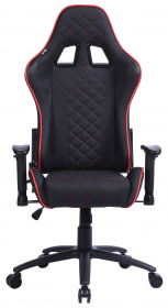 Кресло игровое Cactus CS-CHR-030BLR черный/красный эко.кожа с подголов. крестов. сталь