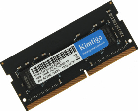 Память DDR4 4Gb 2666MHz Kimtigo KMKS4G8582666 RTL PC4-21300 CL19 SO-DIMM 260-pin 1.2В single rank Ret
