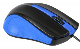 Мышь Acer OMW011 черный/синий оптическая (1200dpi) USB (3but)