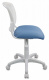 Кресло детское Бюрократ CH-W296NX белый TW-15 сиденье голубой 26-24 сетка/ткань крестов. пластик пластик белый