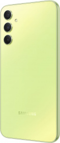 Смартфон Samsung SM-A346E Galaxy A34 5G 128Gb 6Gb зеленый лайм моноблок 3G 4G 2Sim 6.6" 1080x2340 Android 13 48Mpix 802.11 a/b/g/n/ac NFC GPS GSM900/1800 GSM1900 TouchSc Protect microSD max1024Gb