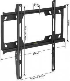 Кронштейн для телевизора Holder F3616-B черный 22"-47" макс.25кг настенный фиксированный