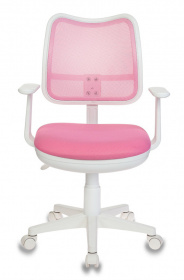 Кресло детское Бюрократ Ch-W797 розовый сиденье розовый TW-13A сетка/ткань крестов. пластик пластик белый