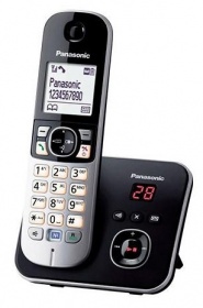 Р/Телефон Dect Panasonic KX-TG6821RUB черный автооветчик АОН