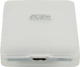 Внешний корпус для HDD/SSD AgeStar 31UBCP3 SATA USB3.1 пластик белый 2.5"