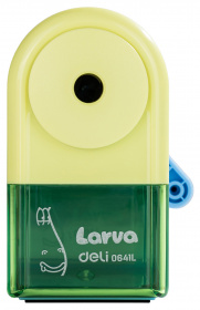 Точилка для карандашей механическая Deli E0641L Larva 1 отверстие пластик ассорти