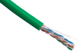 Кабель информационный Lanmaster LAN-5EUTP-GN кат.5е U/UTP не экранированный 4X2X24AWG PVC внутренний 305м зеленый