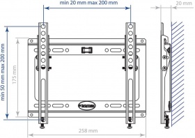 Кронштейн для телевизора Kromax IDEAL-6 белый 15"-47" макс.35кг настенный наклон