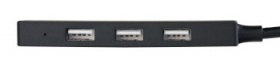 Разветвитель USB-C Hama 00135762 3порт. черный