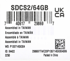 Флеш карта microSDXC 64GB Kingston SDCS2/64GB Canvas Select Plus + adapter