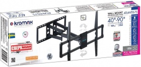 Кронштейн для телевизора Kromax ATLANTIS-75 черный 40"-90" макс.101кг настенный поворотно-выдвижной и наклонный