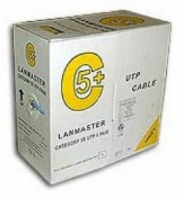 Кабель информационный Lanmaster LAN-5EUTP-BL кат.5е U/UTP не экранированный 4X2X24AWG PVC внутренний 305м синий