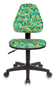 Кресло детское Бюрократ KD-4 зеленый карандаши крестов. пластик