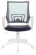 Кресло Бюрократ CH-W695NLT темно-серый TW-04 TW-12 сетка/ткань крестов. пластик пластик белый