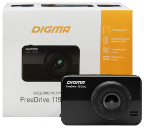 Видеорегистратор Digma FreeDrive 119 DUAL черный 1.3Mpix 1080x1920 1080p 140гр. GP2247