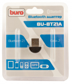 Адаптер USB Buro BU-BT21A BT2.1+EDR class 2 10м черный