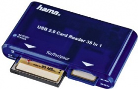 Устройство чтения карт памяти USB2.0 Hama H-55348 синий