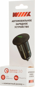 Автомобильное зар./устр. Wiiix UCC-1-11 3A (QC) USB универсальное черный