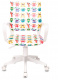 Кресло детское Бюрократ BUROKIDS 1 W белый монстры крестов. пластик пластик белый